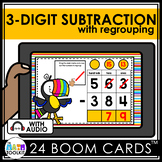 3 Digit Subtraction With Regrouping BOOM Cards