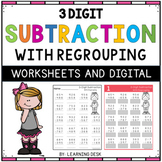 3 Triple Digit Subtraction With Regrouping Worksheets and 
