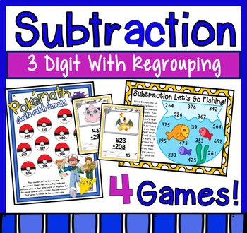 Tic Tac Toe 3 digit addition with regrouping Set 3 by Ann Fausnight