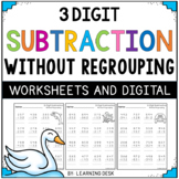 3 Triple Digit Subtraction Without Regrouping Worksheets G