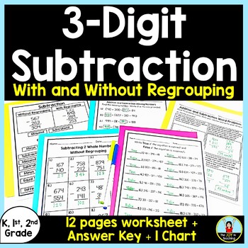 3-Digit Subtraction Worksheet by The Joy in Teaching | TpT