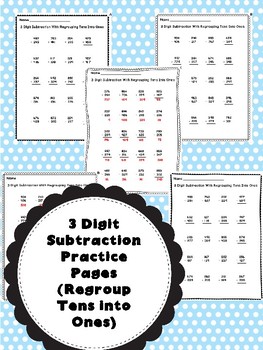 Tic Tac Toe 3 digit addition with regrouping Set 3 by Ann Fausnight