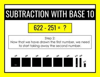 Preview of 3-Digit Subtraction with Base 10 Blocks