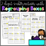 3 Digit Subtraction with Regrouping Boxes