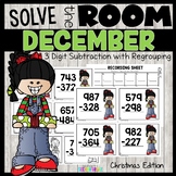 3 Digit Subtraction with Regrouping Task Cards