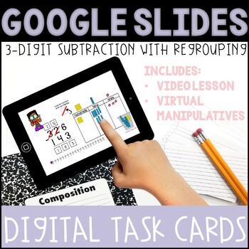 Preview of 3-Digit Subtraction with Regrouping Minilesson and Problems for Google Slides