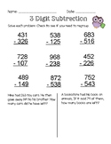 3-Digit Subtraction with Regrouping to the tens