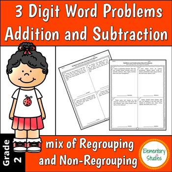 Preview of 3 Digit Addition and Subtraction Word Problems