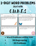 3-Digit Word Problems Solve Using CUBES Strategy within 99
