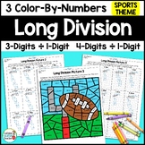 3-Digit and 4-Digit by 1-Digit Long Division Practice Colo