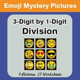 3-Digit by 1-Digit Division Color-By-Number EMOJI Mystery 