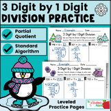 3 Digit by 1 Digit Division Practice Pages - Partial Quoti