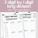3 Digit by 1 Digit Long Division on Grid | No Remainders!