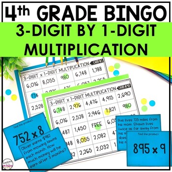 3 Digit by 1 Digit Multiplication Bingo Game by Teaching to the 4th Degree