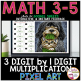 3 Digit by 1 Digit Multiplication Digital Resource Pixel A