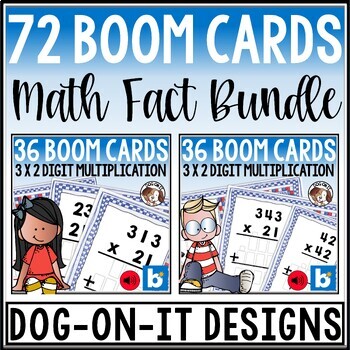 Preview of 3 Digit by 2 Digit Multiplication Boom Cards with Audio Bundle