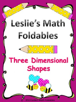 Preview of 3 Dimensional Figures Math Foldable