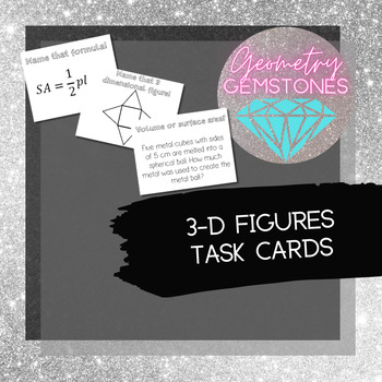 Preview of 3 Dimensional Figures Task Cards