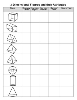 3 dimensional shapes worksheets worksheets