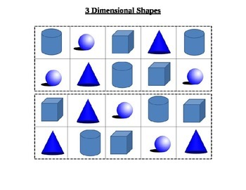 Preview of 3 Dimensional Shape Focus Board