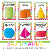 3-Dimensional Shape Posters - Freebie - Rainbow Classroom