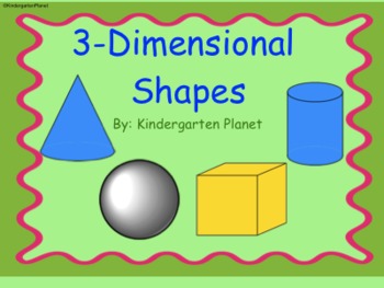 3-Dimensional Shapes - SMARTBoard by Kindergarten Planet | TpT