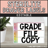 3 Drawer Sterilite Labels Editable - Rainbow Ruler
