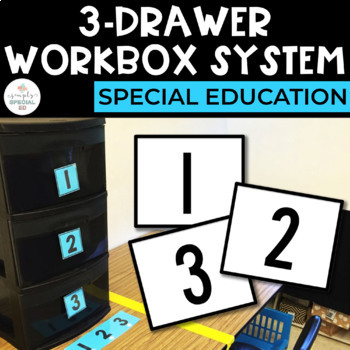 Preview of 3-Drawer Workbox System for Students with Autism - FREE