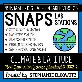 Preview of 3-ESS2-2 Climate and Latitude Lab Activity | Printable, Digital & Editable