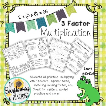 Preview of 3 Factor Multiplying Frogs