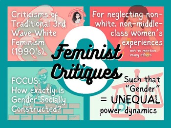 Preview of 3 Feminist Critiques (POSTERS | FLASHCARDS)