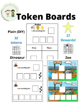 Preview of 3 Fun Token Boards and a First/Then Board (with rules/reminders)