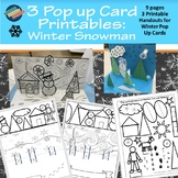 3 Fun Winter Pop Up Card Printables (Grades 1-4) @45 min each