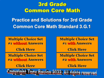Preview of 3.G.1 3rd Grade Math - Reason with shapes and their attributes Google Slide Set