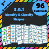 3.G.1 Task Cards ★ Identify and Classify Shapes 3rd Grade 