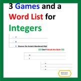 3 Games and a Word List for Introducing Integers