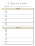 3 Glows and a Grow: Student Reflection Sheet & Goal Setting
