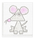 Mouse Dog and Shark Coordinate Graphing Animal Pictures Al