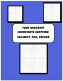 Coordinate Plane Graphing Pictures- Sailboat, Fish, & Anch