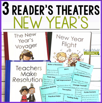 Preview of 3 Growth Mindset Reader's Theaters - New Year's Resolutions