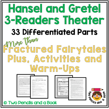 Preview of 3 Hansel & Gretel Readers Theater Scripts with Reading Comprehension and More