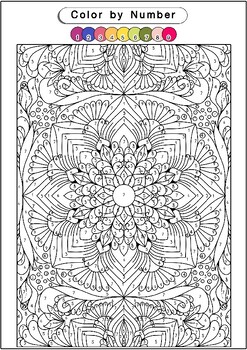 Mandala Color By Number: An Adult Color By Number Coloring Book