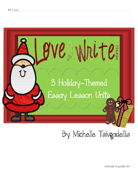Preview of 3 Holiday-Themed Essay Lesson Units (Gr. 5-8)