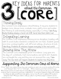 3 Key Ideas for Parents about the Common Core: A Handout