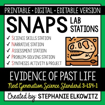 Preview of 3-LS4-1 Evidence of Life in the Past (Fossils) Lab | Printable Digital Editable