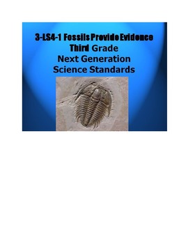 Preview of 3 LS4-1 Fossils Data: Webquest