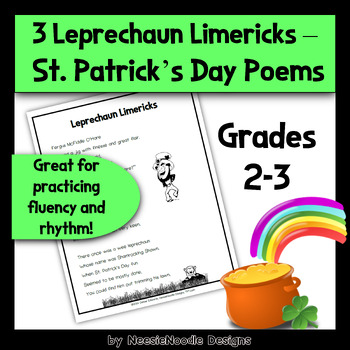 Preview of 3 Leprechaun Limericks -- St. Patrick's Day Poetry for Fluency and Fun