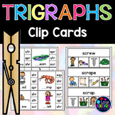 3 Letter Blends Activities - Trigraphs Clip Cards