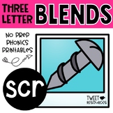 Three Letter Blends "SCR" Phonics Literacy Printables Trigraphs