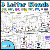 3 Letter Blends Trigraphs Bundle Worksheets, Games, Activities